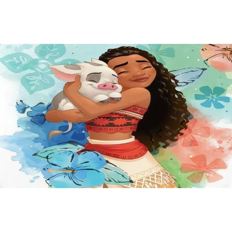 Tapis de porte Moana décoratif, antidérapant et lavable, pour intérieur et extérieur, idéal pour Noël, salle de bain, cuisine, terrasse, décoration de maison (51 x 80 cm).