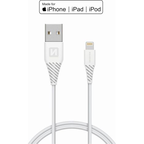 Swissten USB/Lightning MFI-Kabel 1,2 m – Weiß (1/3)