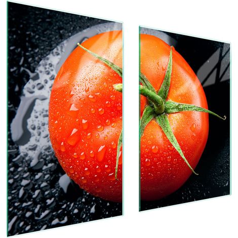 GLASSCHUTZPLATTE FÜR KÜCHE 65x52 TOMATEN (1/5)
