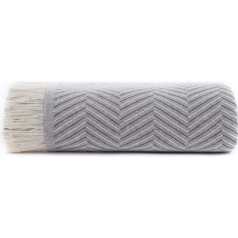 Todocama - Copriletto multiuso per divano, plaid per letto, copriletto, jarapas, prodotto in Spagna, spiga. (125 x 180), Grigio