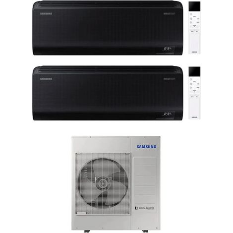 SAMSUNG Condizionatore dualsplit Windfree Black S2 9000+12000 btu 10kw inverter wifi nero codice prod: AR70F09(12)C1ABNEU AJ100TXJ5KG (1/2)