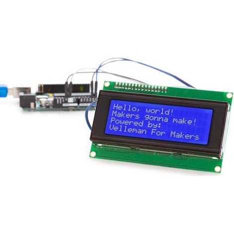 Whadda Módulo LCD 20x4 I²C retroiluminación azul Arduino (1/4)