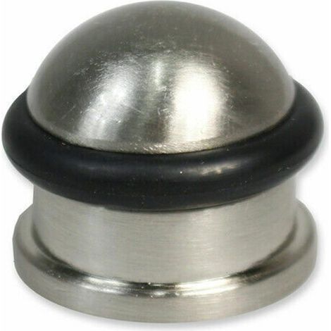 Fermaporta da pavimento in acciaio con protezione in gomma supporto stopper blocco porta ferma porta a cilindro tassello bloccaporta (1/3)