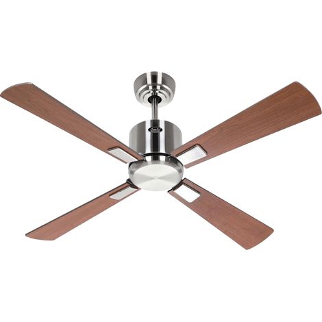 ECO NEO III 103, Deckenventilator ohne Licht, Gehäuse aus - Colore Pale: Noce e Ciliegio - Corpo: Cromo Spazzolato (1/5)