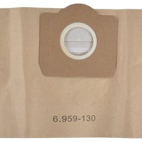 Confezione da 5 sacchetti per aspirapolvere Karcher 6.959-130.0, sacchetti filtro di carta per Karcher