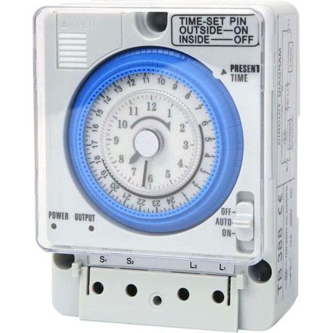 Temporizador mecánico 250VAC 16 A 24 horas. Temporizador mecánico analógico universal. (1/5)