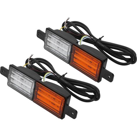 Paire de feux arrière 10-30W 30LED universels double couleur pour camions, feux de véhicule polyvalents (1/5)