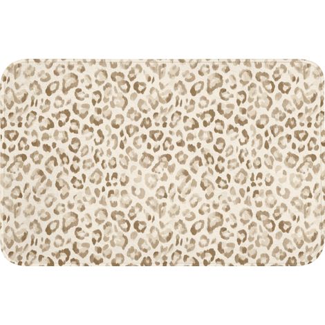 TAPIS DE BAIN Léopard - Classique - Beige 80x50 cm