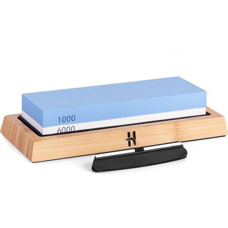 Pierre à aiguiser pour couteaux - Grain 1000/6000 - Aiguiseur de couteaux professionnel (1/5)