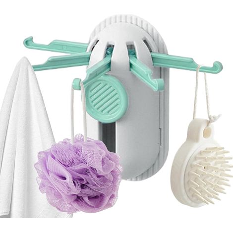 Ganci da parete senza fori, organizer telescopico a 5 artigli, ganci da parete espandibili per casa, bagno, soggiorno, corridoio, ufficio, porta dell'appartamento, appendiabiti resistente per cappotti (1/5)