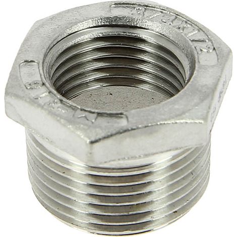 Sferaco – Réduction inox 3/4 mâle à 1/2 femelle – Raccord en inox 316 – Filetage cylindrique BSP – Température -25°C à +180°C