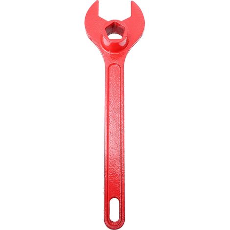 Clé Tricoise en Fonte pour Borne d'Incendie, Outil Rouge (1/4)