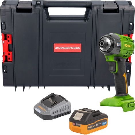 Avvitatore a impatto a batteria Procraft PS22bb 20 V 230 Nm 1/2" Brushless + 1x batteria 4,0 Ah + caricabatteria + valigetta RHINO (1/5)