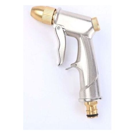Pistolet D'arrosage - Tête En Laiton Réglable - 4 Modes De Jet - Pour Tuyau Haute Pression - Usage Jardin Et Lavage Automobile - 1 Pièce (1/4)