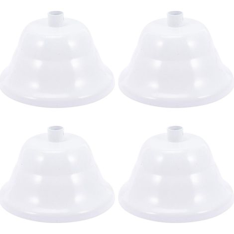 Lot de 4 Pavillons de Plafond Blancs - Cache-Plafonnier pour Lustre et Suspension, Kit de Montage pour Éclairage DIY (1/5)