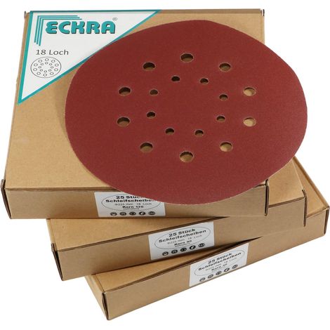 75 Schleifscheiben 225mm Korn 40, 80, 120 Sortiment für Wand- Deckenschleifer Schleifpapier