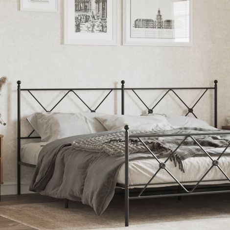 Tête de lit métal noir 180 cm vidaXL (1/5)