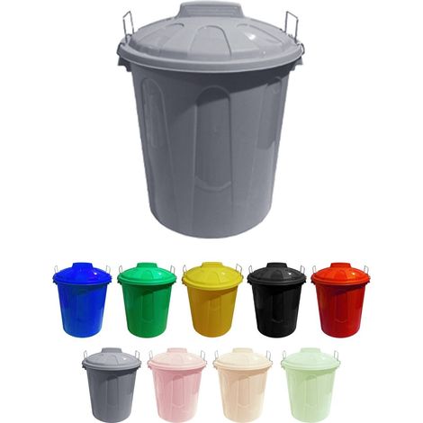 Cubo Basura de plástico con Tapadera  Cubo almacenaje y reciclaje (1/5)