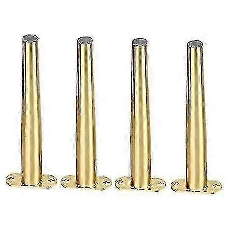 Pieds de support de meubles en acier inoxydable pour remplacer les pieds de canapé/de table encastrés en métal court, adaptés aux tables basses DIY, or (25 cm/98 pouces). (1/5)