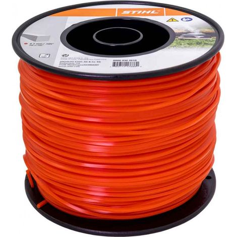 Fil de coupe 2,7 mm x 215 m – Accessoire pour coupe-bordure – Coupe nette pour terrains accidentés – Compatible avec modèles Stihl