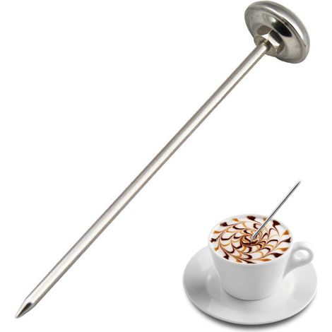 Lebensmittelthermometer aus Edelstahl, 0-100℃ Skala, 127 mm, Küchenthermometer für Milch und Kaffee (1/4)