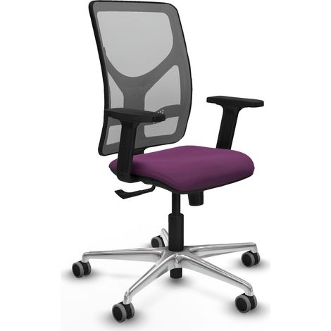Silla de oficina piqueras y crespo Motilla cuero sintético gris violeta (1/2)
