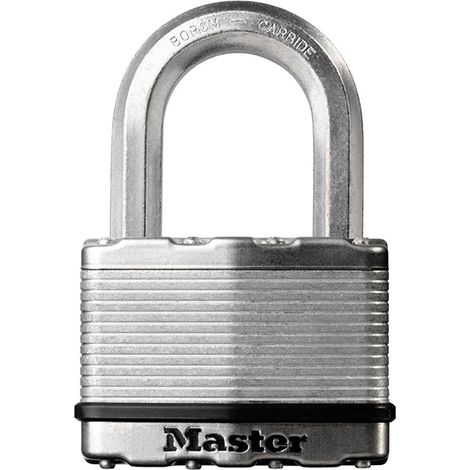 Master Lock M5EURD Excell Laminated Steel 50mm Padlock 4-Pin - 25mm Shackle MLKM5