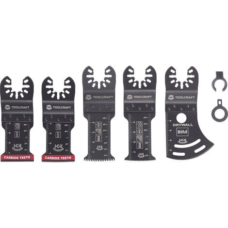 TOOLCRAFT TO-10285188  Bimetall, Carbide Multifunktionswerkzeug-Zubehör-Set    5 St.