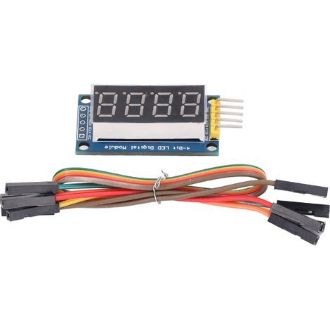Module de tube numérique à 4 chiffres 74HC595, pilote, affichage LED réglable avec cavalier 3,3 V-5 V (1/5)