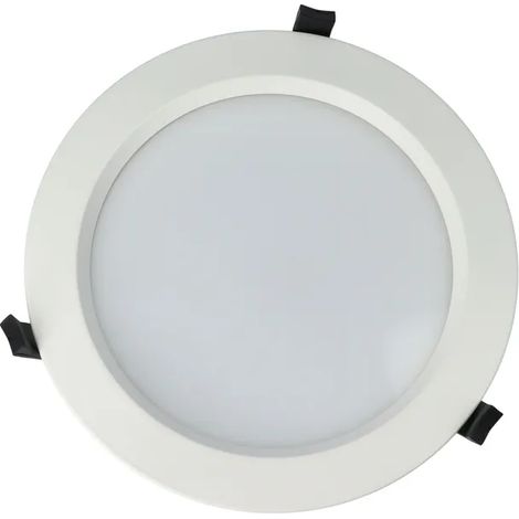 Faretto LED rotondo da incasso diam.228mm, 25W, 220Vac, con regolazione temperatura luce (Calda - Naturale - Fredda) - Dimmerabile - Bianco (1/3)