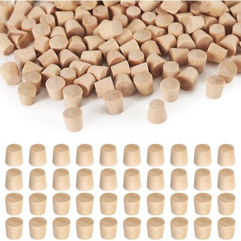 160 Pièces de Bouchons à Tête Plate en Bois de 5 mm pour Trous de Vis - Cache-Vis pour la Réparation de Meubles