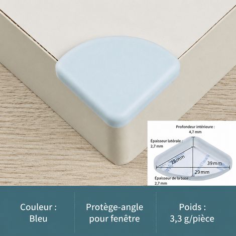 Protège-angle de fenêtre anti-collision cyan pour bébé et meuble réf 0398 15 g – Livraison gratuite