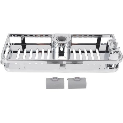 1 Étagère de douche, plateau rectangulaire amovible, support en ABS, trou de drainage 25 mm, pour salle de bain (1/3)