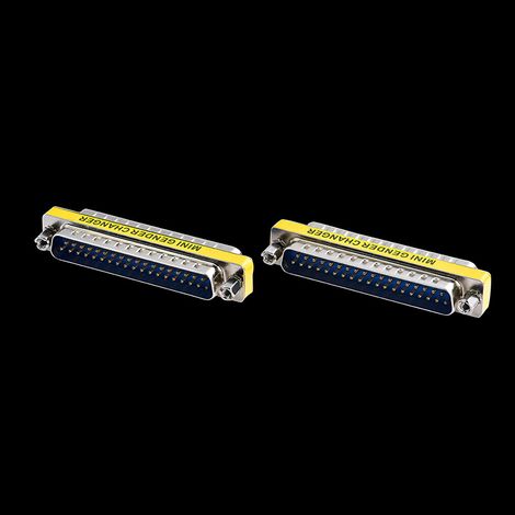 Taiwanese DB37 connector, male-to-male parallel port, 37-pin connector, two rows of 37-pin serial connectors. (1/5)