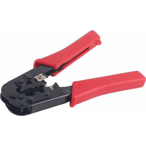 Crimpzange aus hochkohlenstoffhaltigem Stahl, Abisolierzange, Kabelcrimpwerkzeug für Telekommunikationsstecker (1/5)