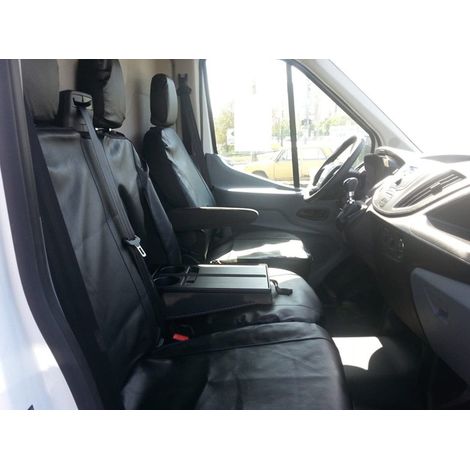 2+1-Set Überzüge/Bezüge aus ECO-Leder – speziell für Ford Transit ab 2013 genäht – passen perfekt – mit Öffnung für „барч“