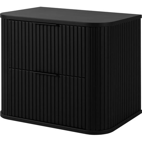 Mobile da bagno, Nero Opaco, maniglia nera, 41,5 x 60 x 51,7 cm (1/5)