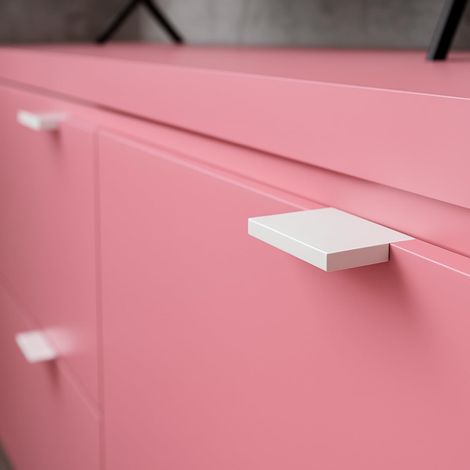 NAVARRO AZORÍN Poignée Encastrée Bender En Zamac Design Élégant Made In Spain Pour Meubles Tiroirs Cuisine Salle De Bain (Longueur 171 mm, Couleur Blanche) (1/5)
