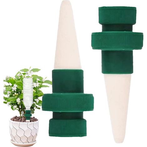 Piques d'Arrosage pour 2 Pièces Goutteurs à Libération Lente Arroseurs pour en Pot pour Légumes Fleurs Intérieur Extérieur Jardin Cour Terrasse Balcon (1/5)