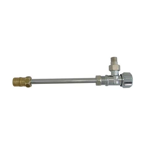 RUBINETTO A SQUADRA X CASSETTA WC + CANNA OTTONE NICHELATO 1/2M