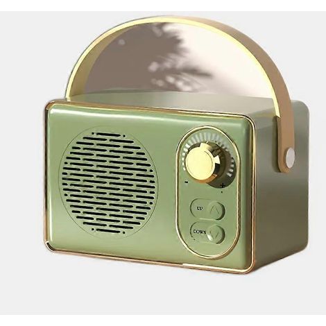 Enceinte Bluetooth portable rétro, mini enceinte sans fil avec emplacement pour carte TF, longue autonomie, commandes intégrées pour les voyages en extérieur (1/5)