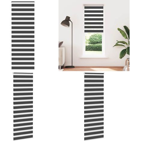 vidaXL Zebrarollo Schwarz 70x230 cm Stoffbreite 65,9 cm Polyester (1/5)