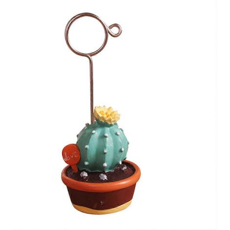 Succulent Plants Photo Holder Clip compatible with Note Clipping with Cactus (1/5)