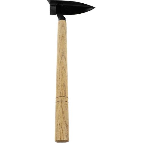 Houe en acier à manche en bois pour usage domestique, outil de jardin robuste, cadeau idéal, 1 pièce (1/5)