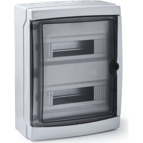 Centralino da parete 26 moduli ip rosi rs3926-t trasparente grigio