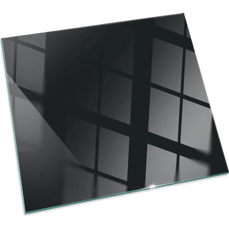 Kaminofen Glasplatte Kaminplatte Kaminglas Ofenglas gehärtetem Glas Hitzeschutz für Kamin Funkenschutzplatte Farbe Dunkelgrafit Quadratisch 60x60 cm