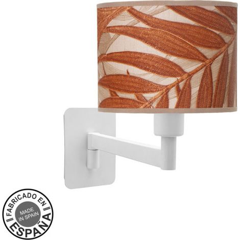 Aplique Abatible Moda 1xe14 Blanco/hoja Caldera 26x17x28 Cm