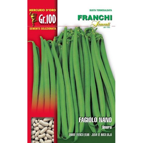 BUSTA SEMI DI FAGIOLO NANO LINERA 100 GR ORTO GIARDINO SEMI