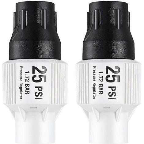 Kit de 2 régulateurs de pression 25 psi pour irrigation goutte à goutte, avec dispositif anti-retour pour tuyau d'arrosage/robinet de 3/4 pouce. (1/5)
