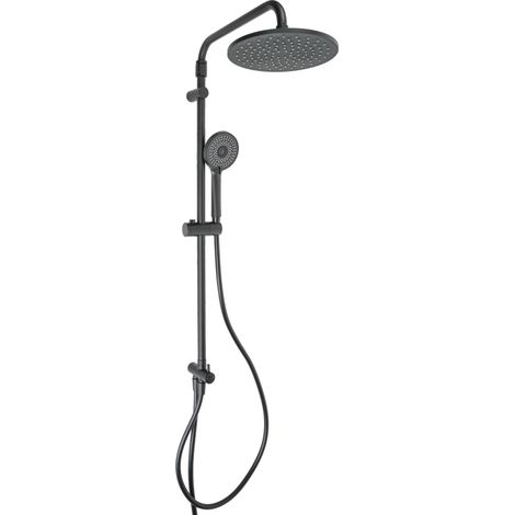 Colonne de douche ronde noir mat (1/4)